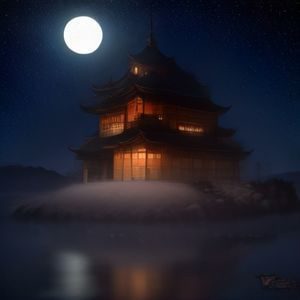 深夜慢歌歌单封面，深蓝色夜空背景配月亮图案，适合睡前歌曲下载收听